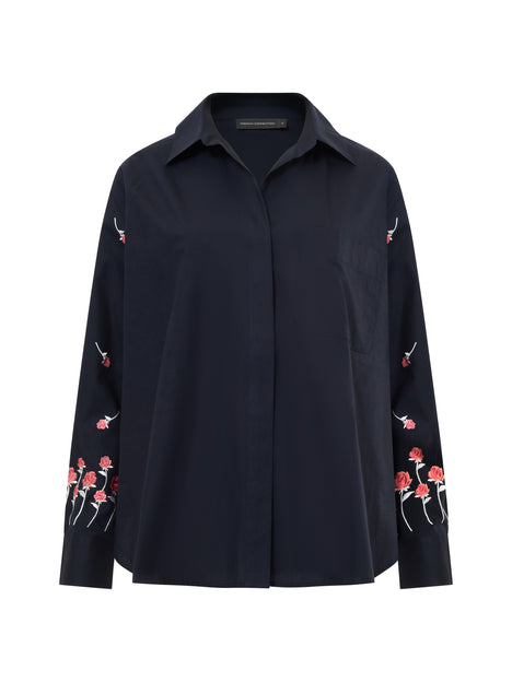 Embroidery Detailed Long Sleeve Shirt