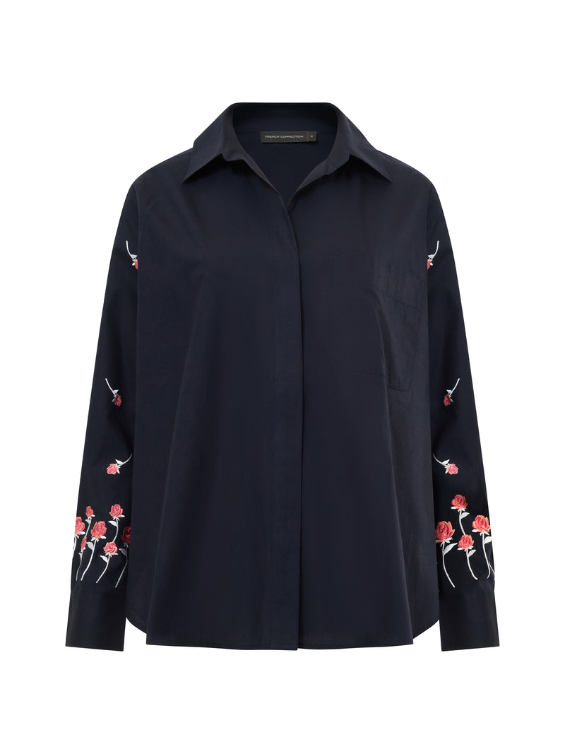 Embroidery Detailed Long Sleeve Shirt