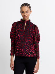 Devore Gathered Keyhole Top