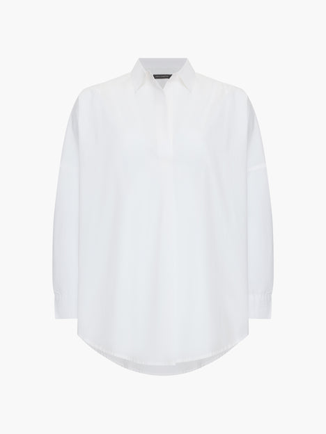 Long Sleeve Poplin Popover Shirt