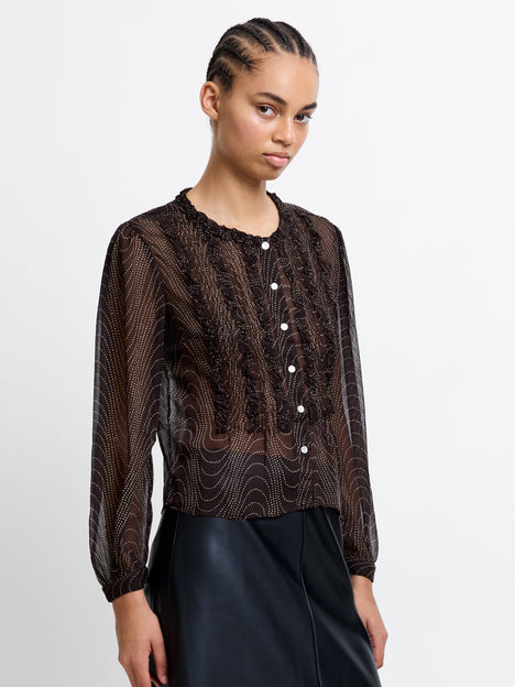 Grace Ruffle Long Sleeve Top