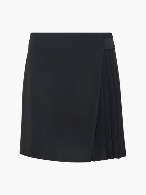 Vinnie Tailored Black Pleated Mini Skirt