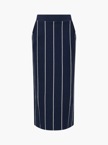 Sunday Sweat Striped Midi Skirt