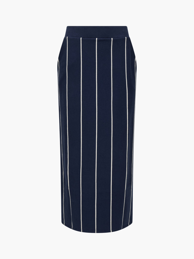 Sunday Sweat Striped Midi Skirt
