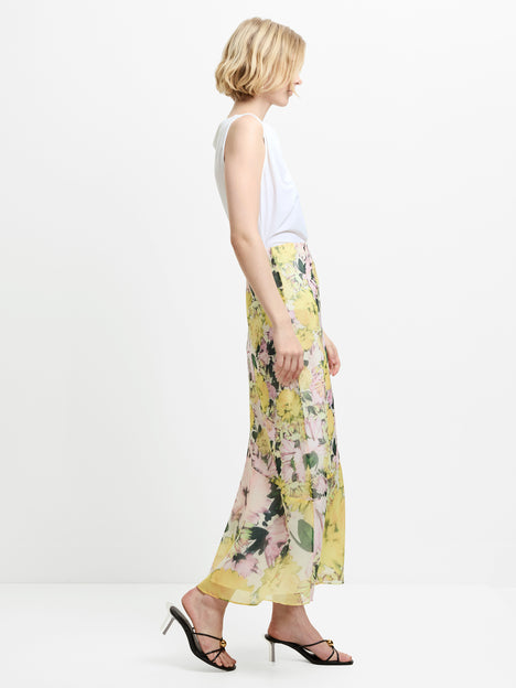 Carla Chiffon Floral Midi Skirt