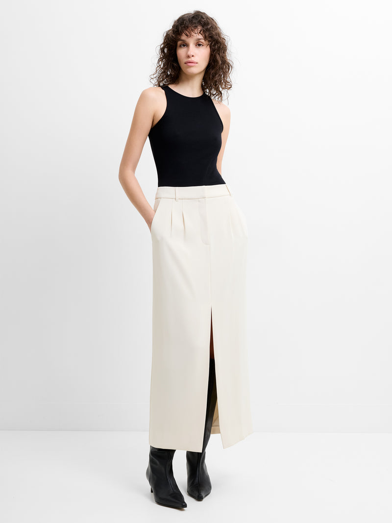 Harry Suiting Slit Midi Skirt