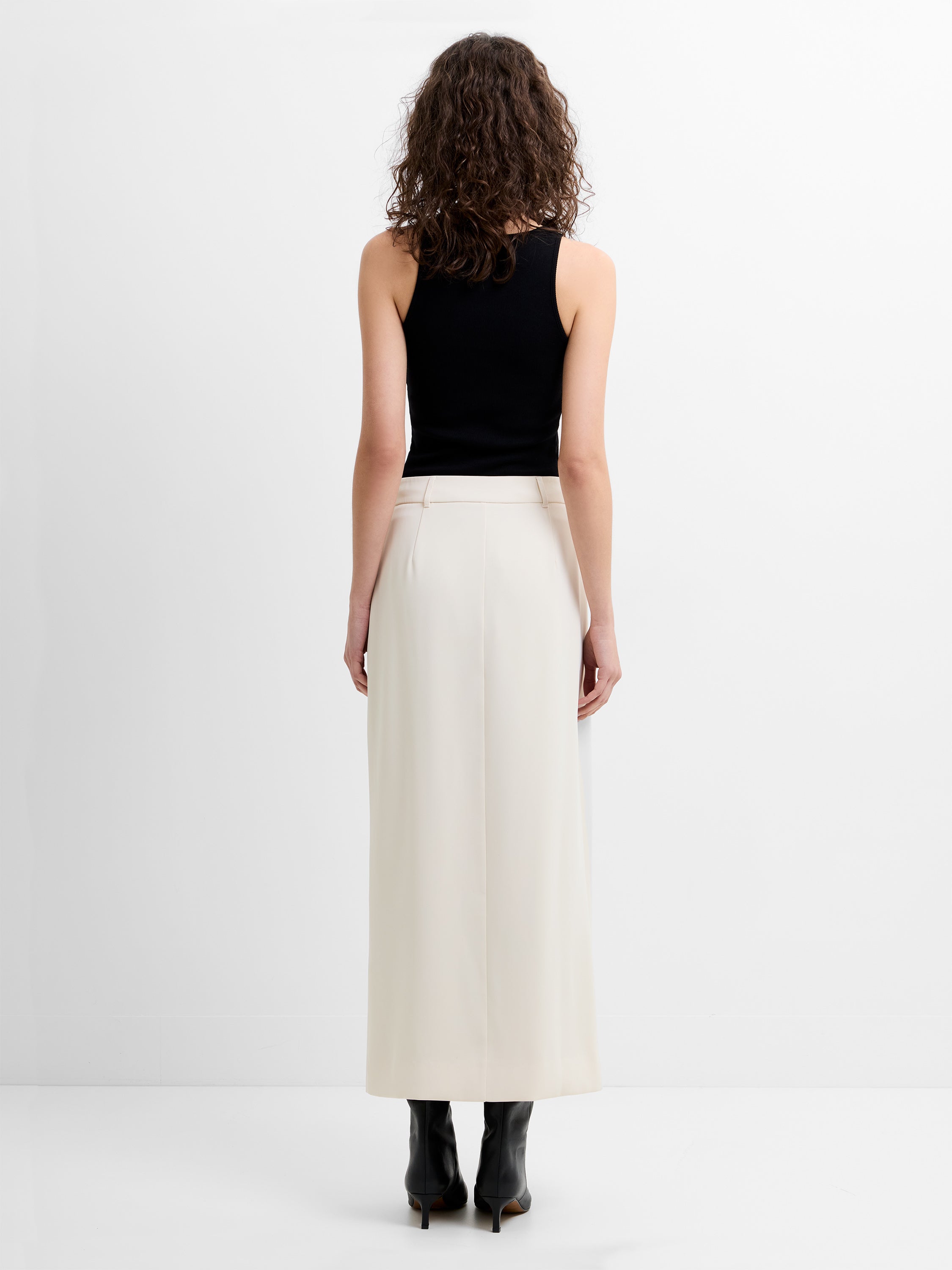Harry Suiting Slit Midi Skirt