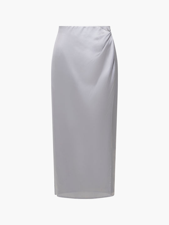 Inu Satin Wrap Midi Skirt