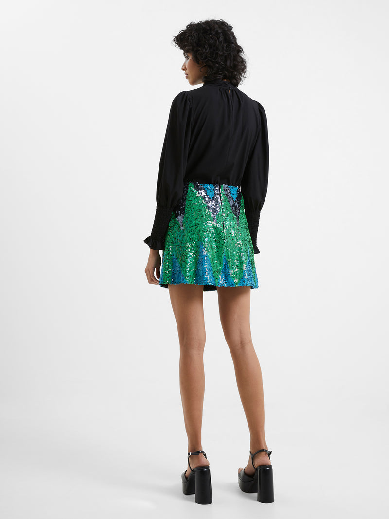 Chevron sequin deals mini skirt