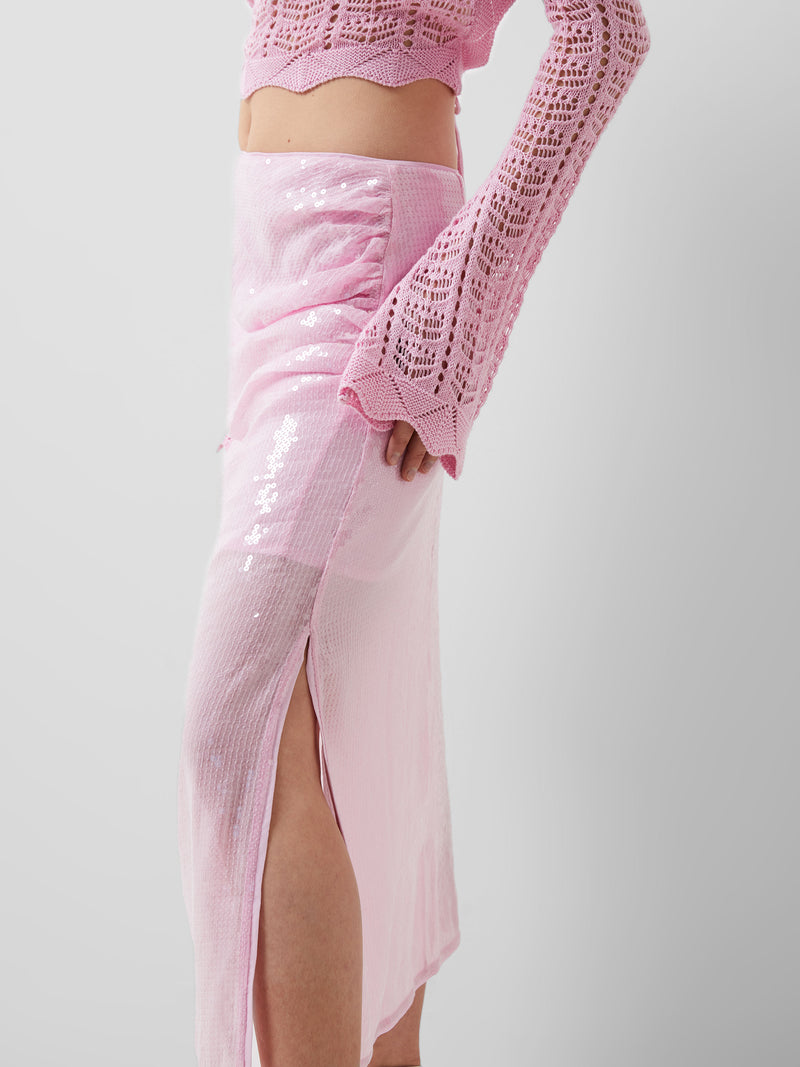 Anisha Sequin Skirt Strawberry Shake French Connection UK