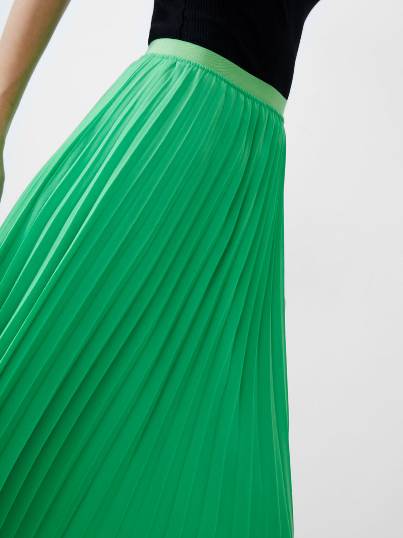 French connection green pleated skirt sales
