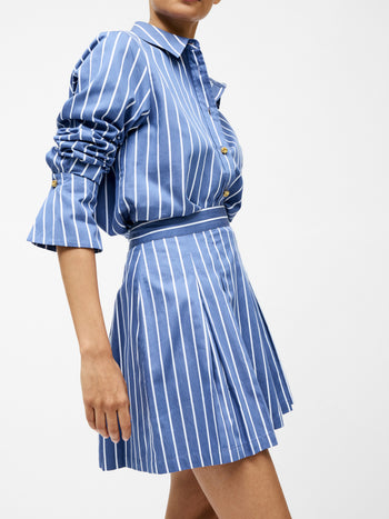 Alexis Silk Pleated Mini Skirt