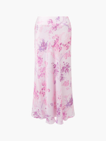 Elyria Oona Satin Midi Skirt