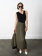 Niri Plisse Column Maxi Skirt