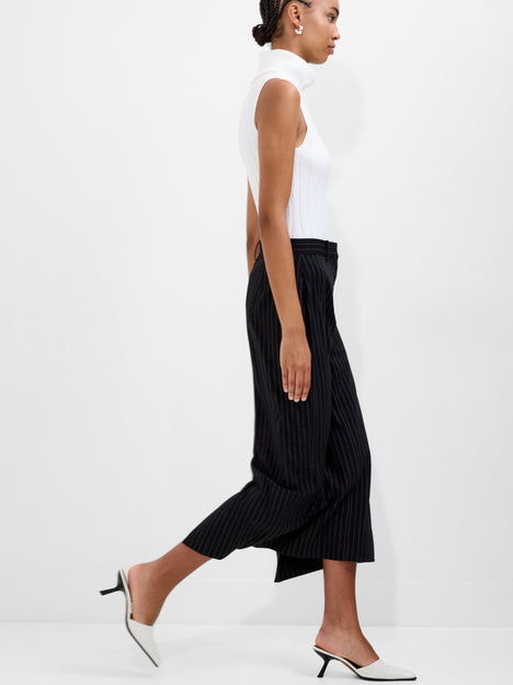 Morgan Tailored Pinstripe Midi Skirt