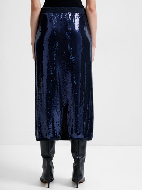 Hannah Knit Sequin Midi Skirt