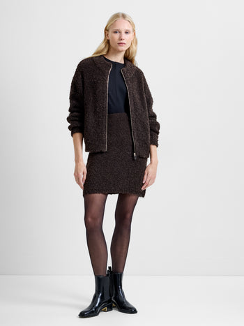 Renee Boucle High Waisted Mini Skirt