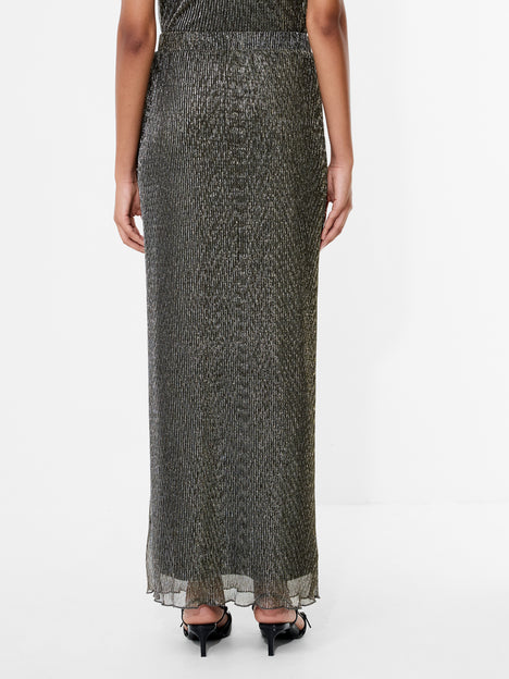 Tamy Lurex Plisse Maxi Skirt