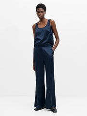 Sera Satin Elasticated Wide Leg Trousers