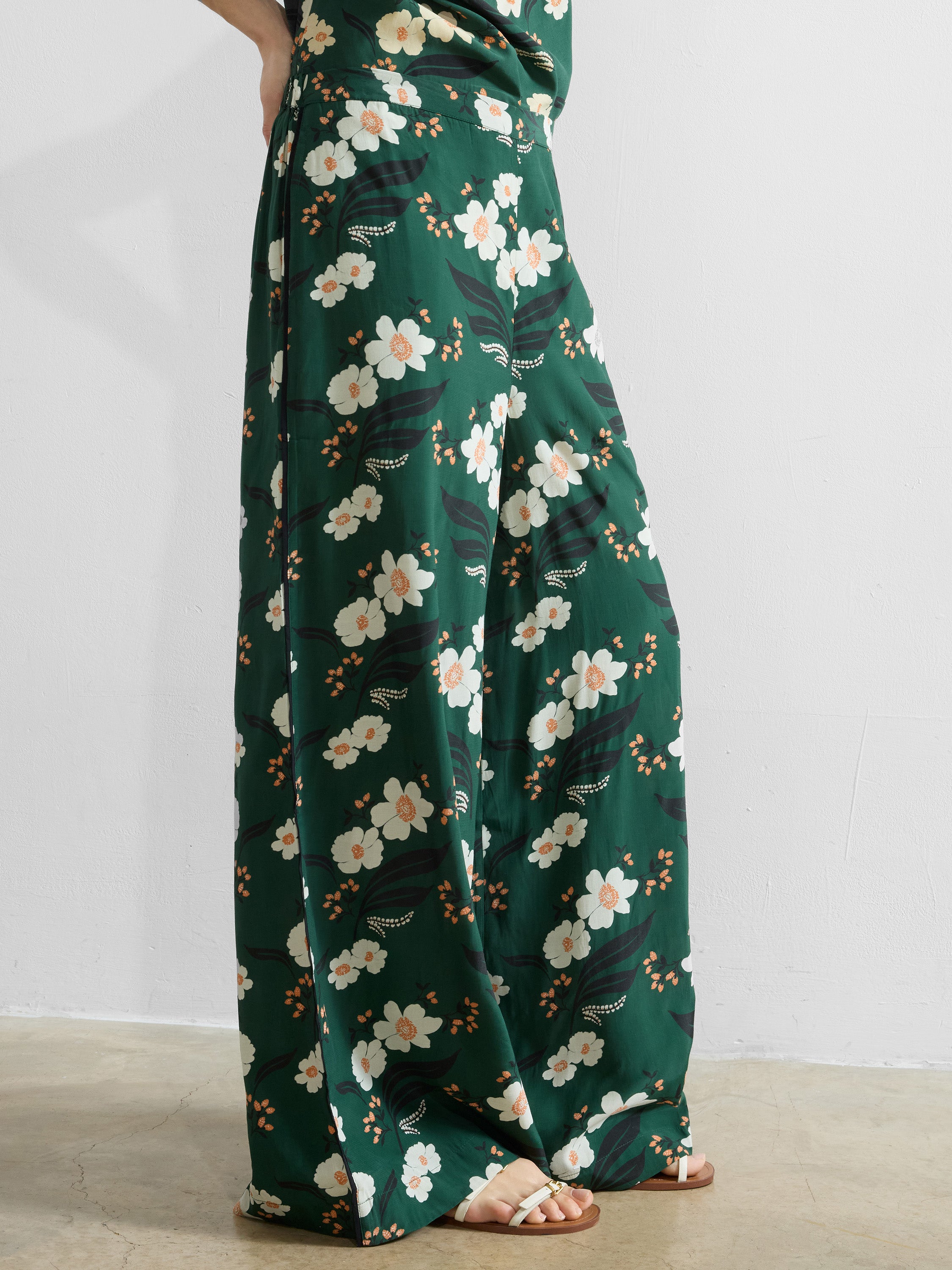 Rhian Eco Printed Wide Leg Trousers