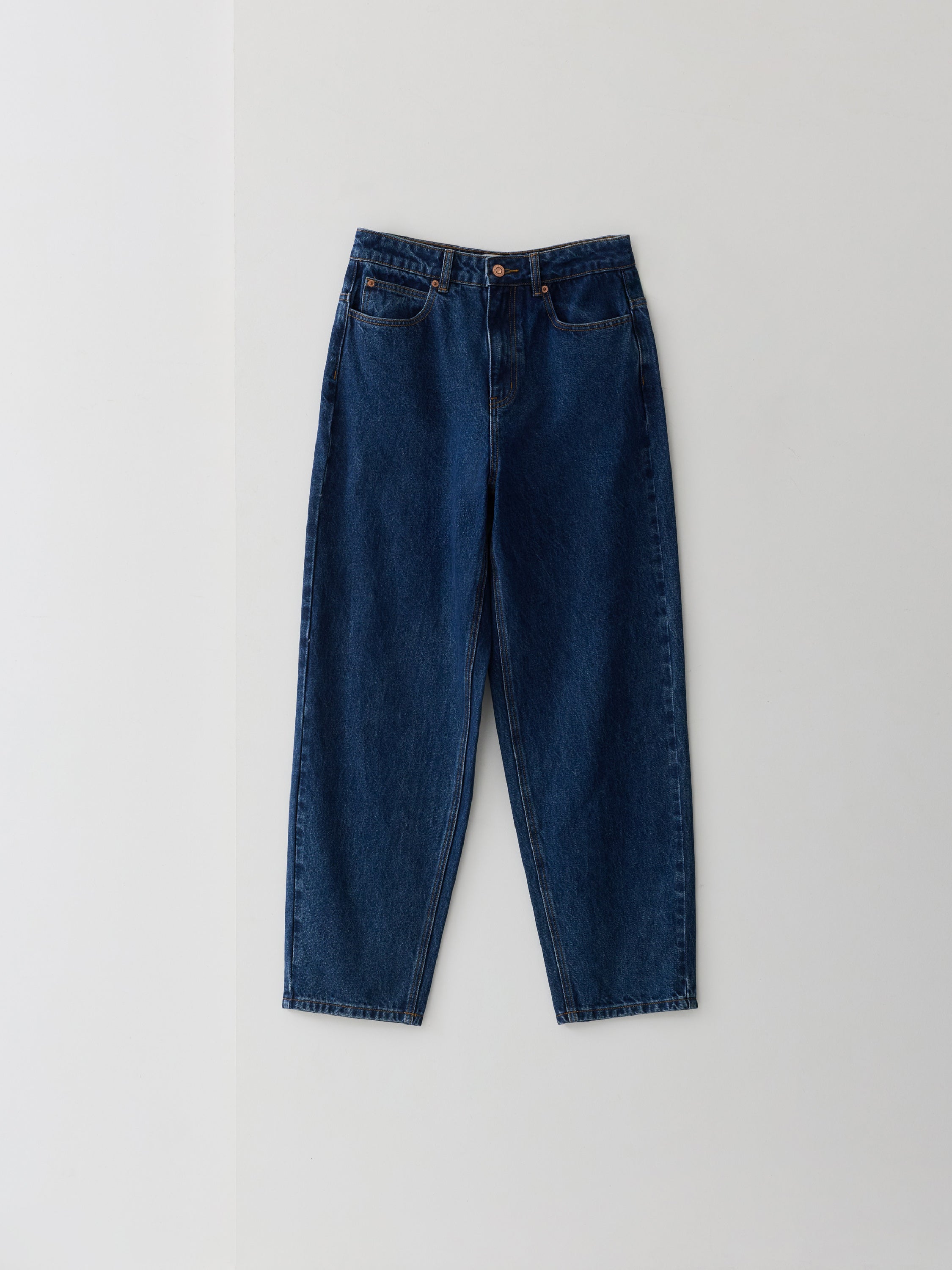 Dallas Denim Mom Barrel Leg Jeans Blue Indigo | French Connection UK