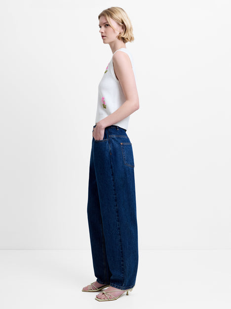 Dallas Denim Mom Barrel Leg Jeans