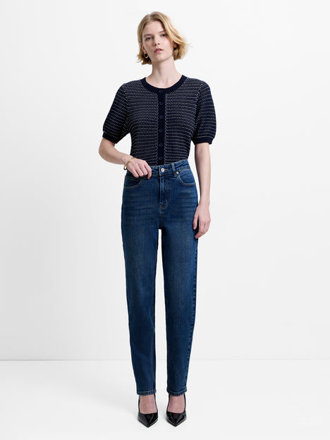 Sylvie Vintage Blue Wash Denim Slim Leg Jeans