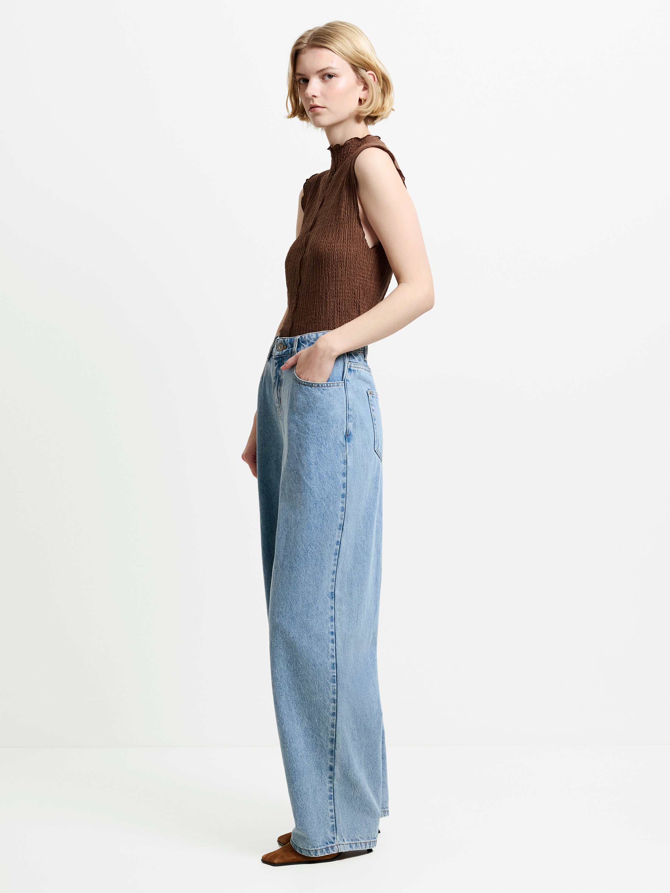 Dallas Vintage Wash Denim Boyfriend Jeans