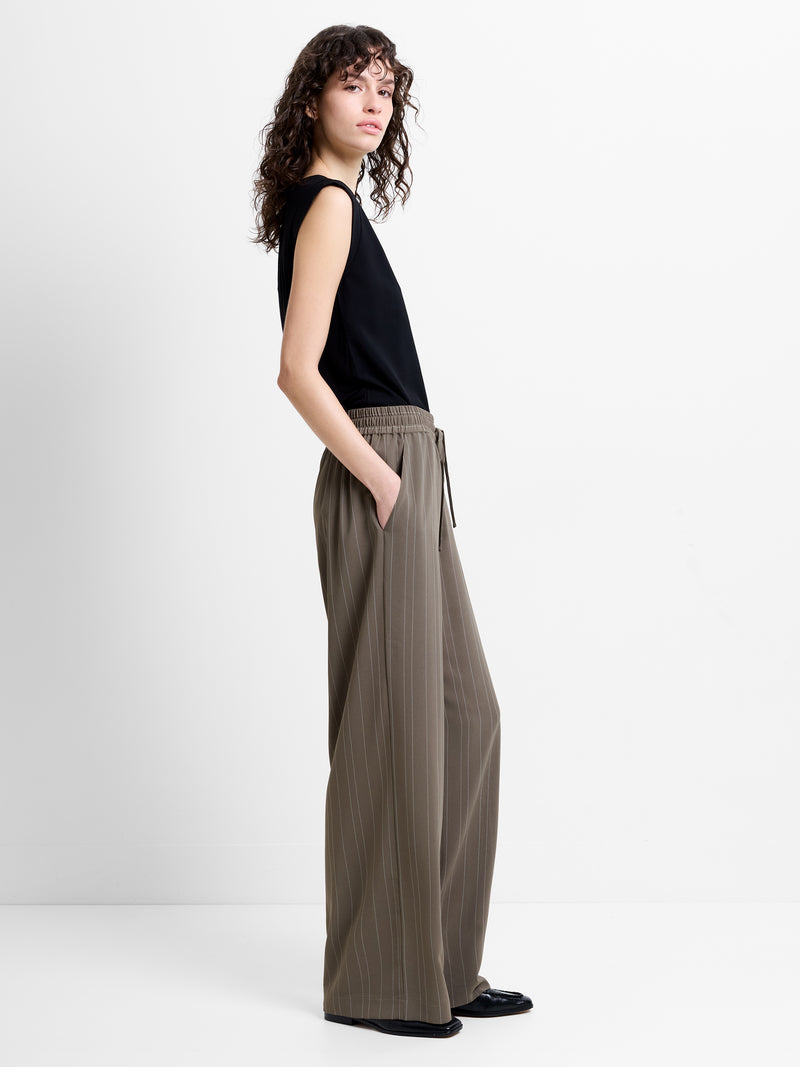 Erma Pinstripe Wide Leg Trousers