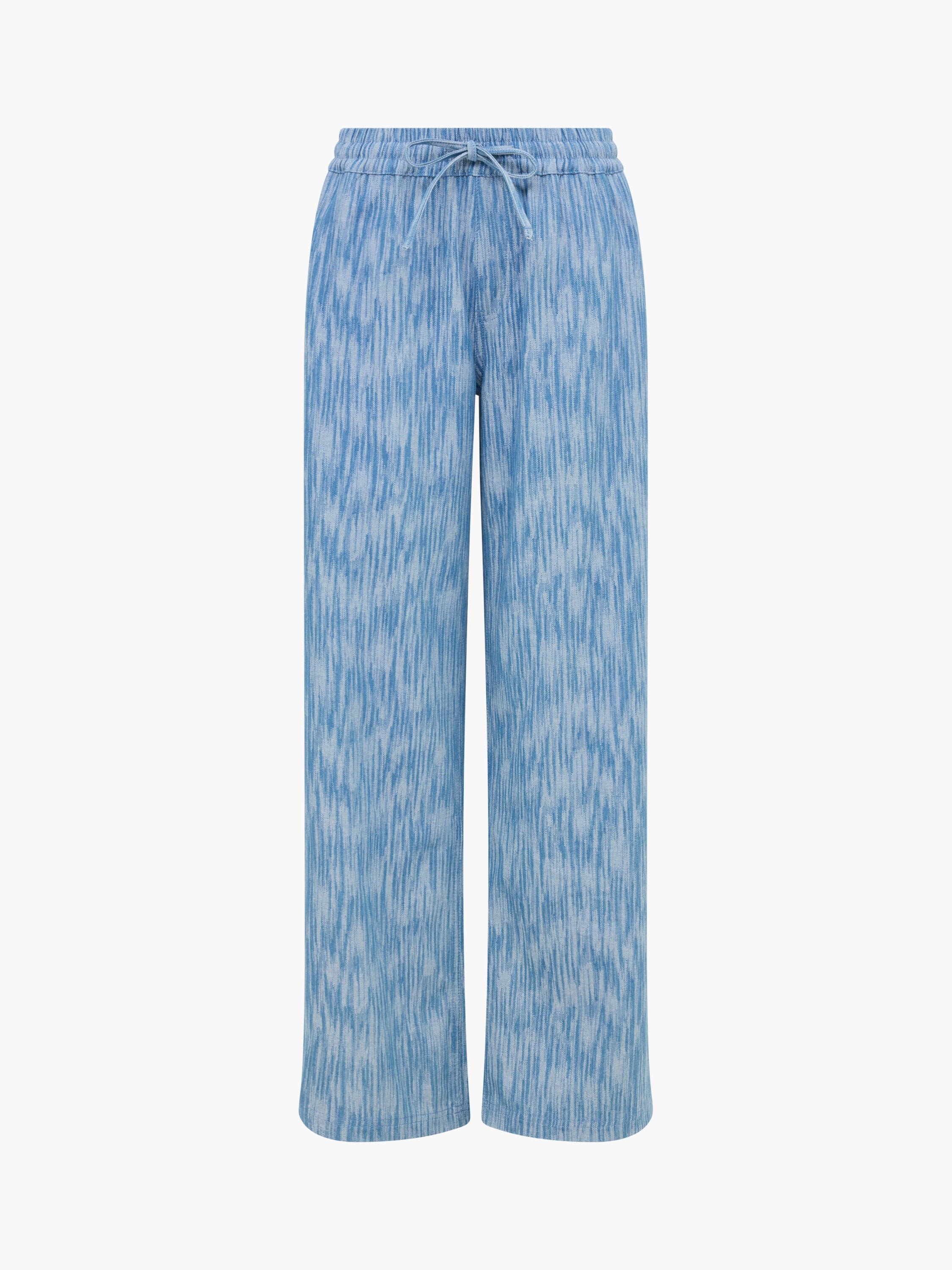 Bessie Textured Denim Wide Leg Trousers