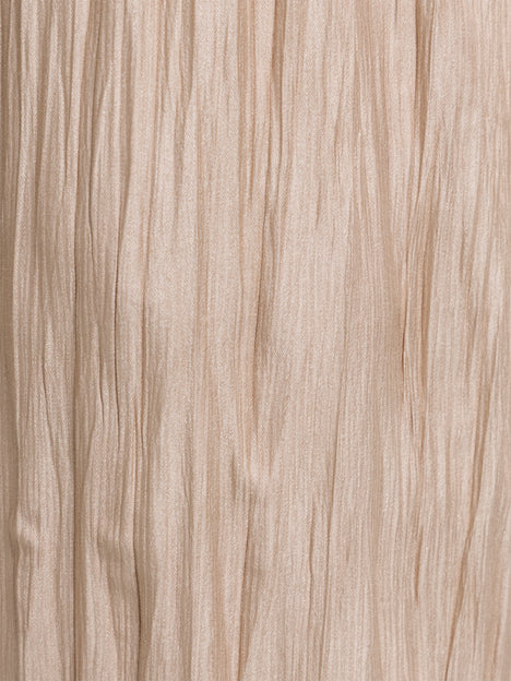 Novie Crinkle Taupe Wide Leg Trousers