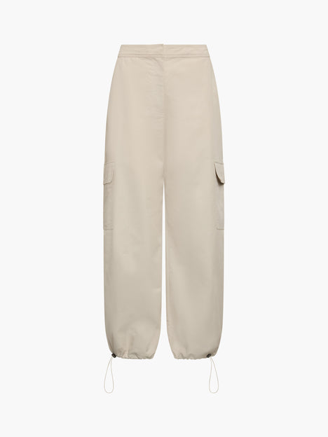 Saira Neutral Utility Cargo Trousers