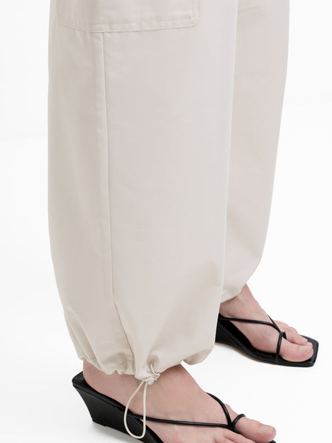 Saira Neutral Utility Cargo Trousers