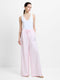 Cooper Linen Light Pink Pull-On Wide Leg Trousers