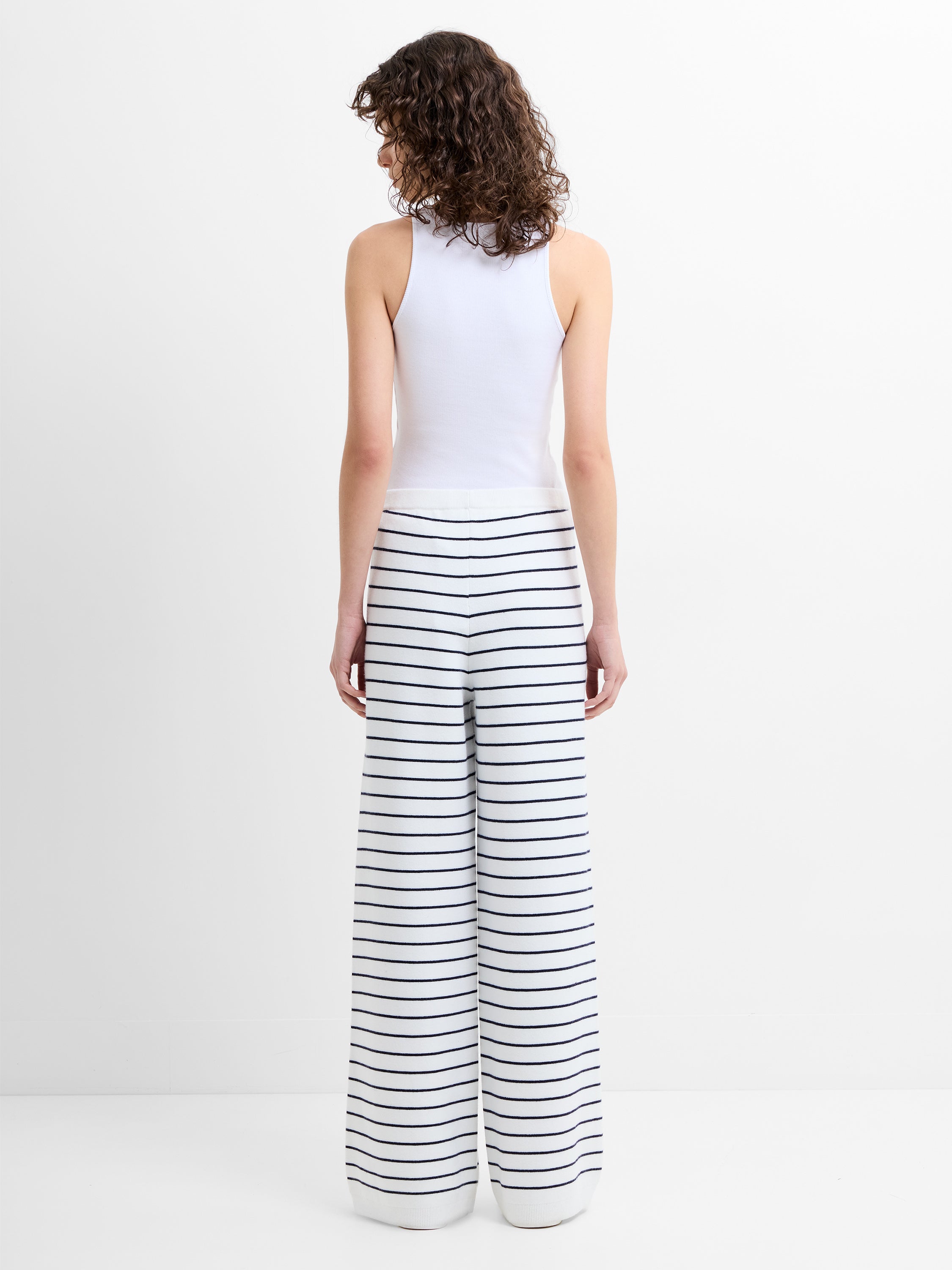 Marley Knit Striped Wide Leg Trousers