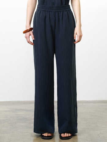 Melina Navy Wide Leg Trousers