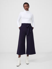 Whisper High Waisted Navy Belted Culotte Trousers