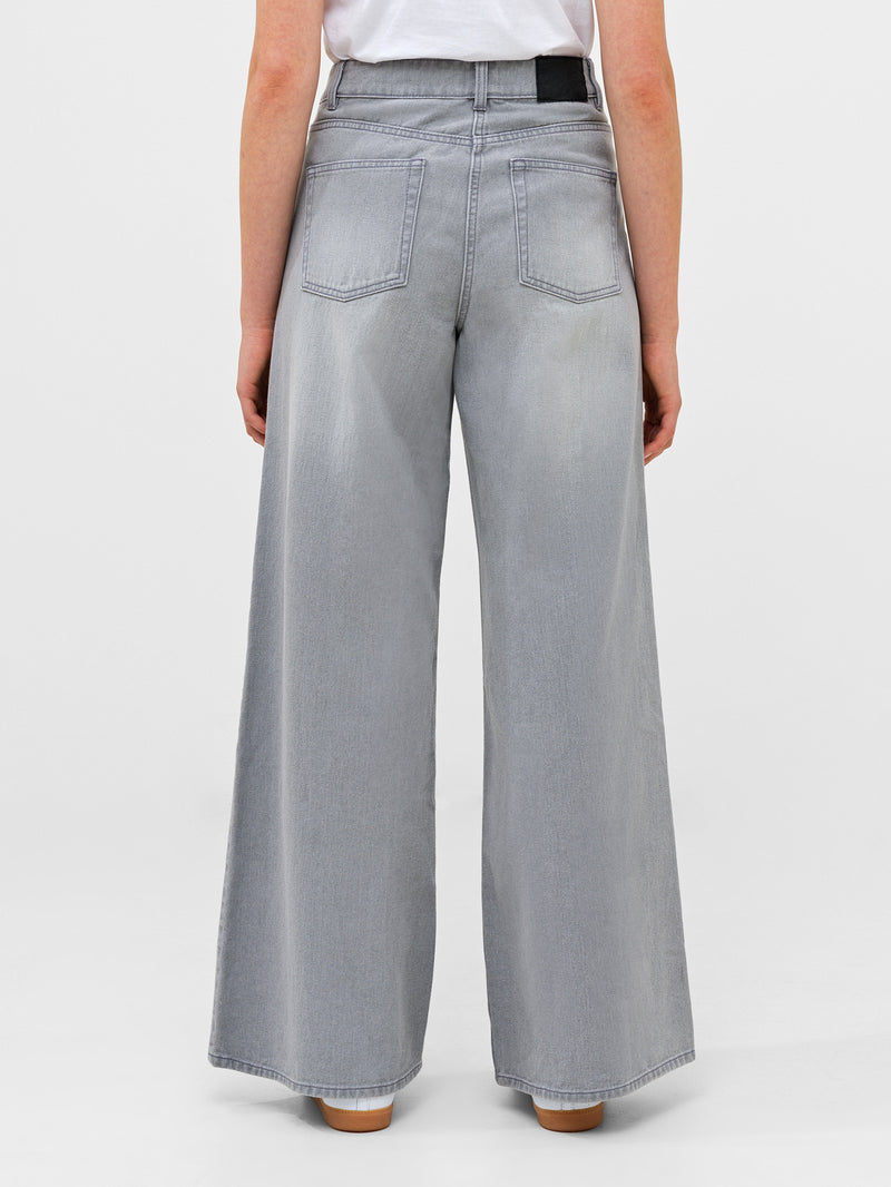 Denver Denim Relaxed Wide Leg Jeans Arctic Grey French Connection UK