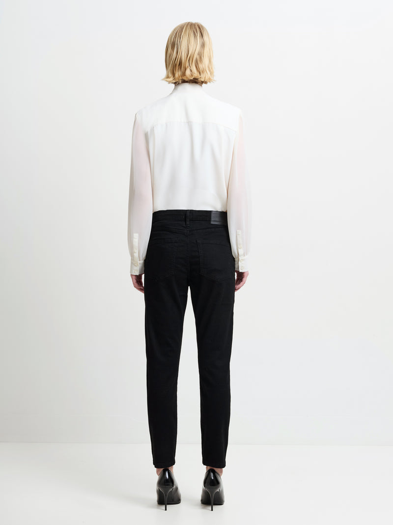 Stretch Denim Cigarette Fit Ankle Length Jeans 28 Inch