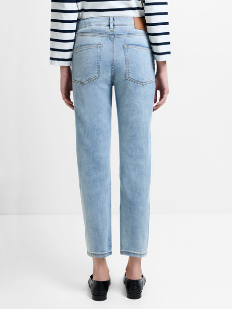 french connection cigarette trousers Stretch Denim Cigarette Fit Ankle Length Jeans 28 Inch Bleach Wash