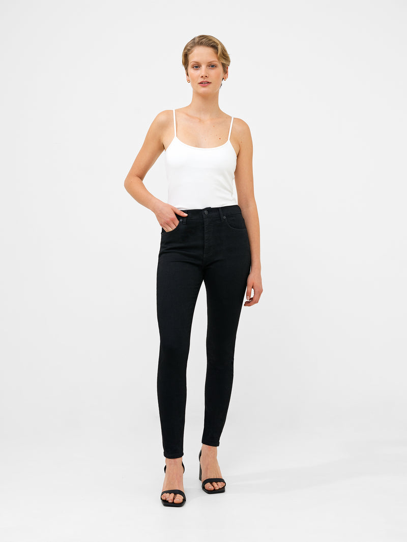 Soft Stretch Denim High Rise Skinny Jeans Black | French Connection UK