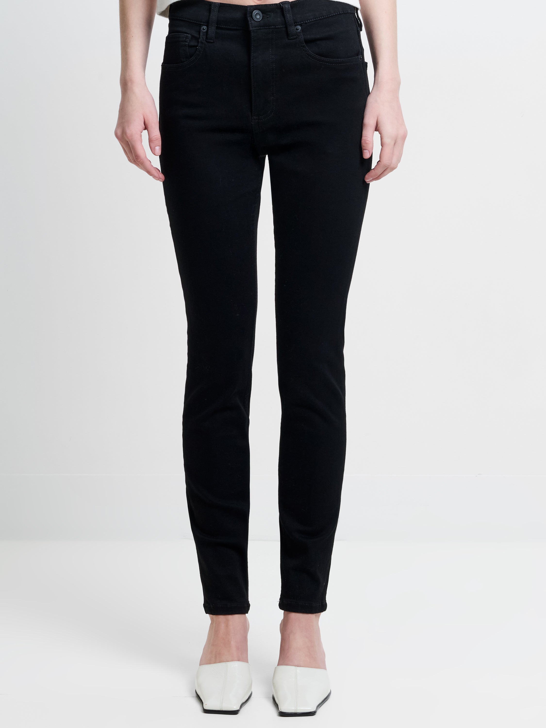 Soft Stretch Denim High Rise Skinny Jeans 30 Inch