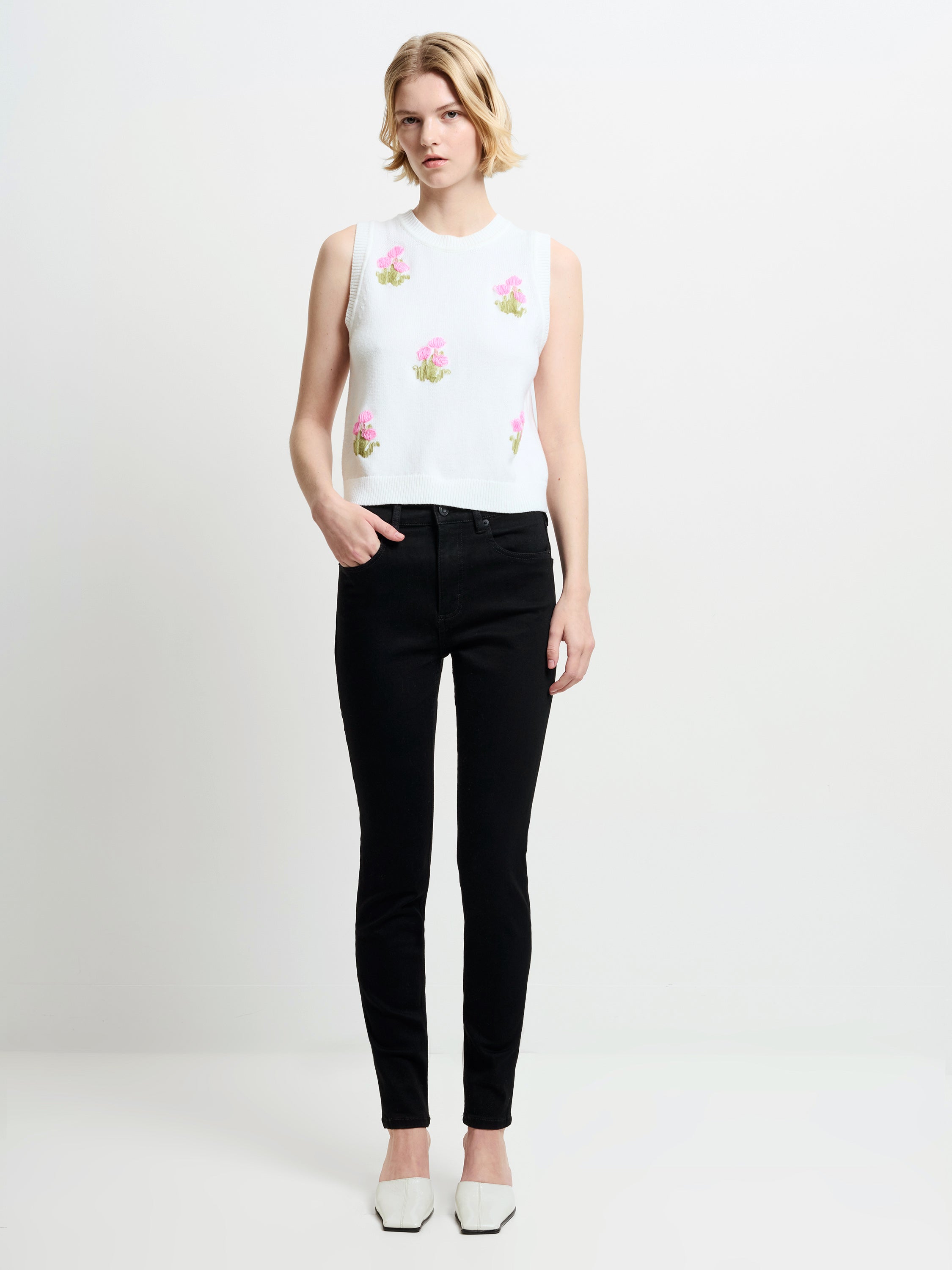 Soft Stretch Denim High Rise Skinny Jeans 30 Inch