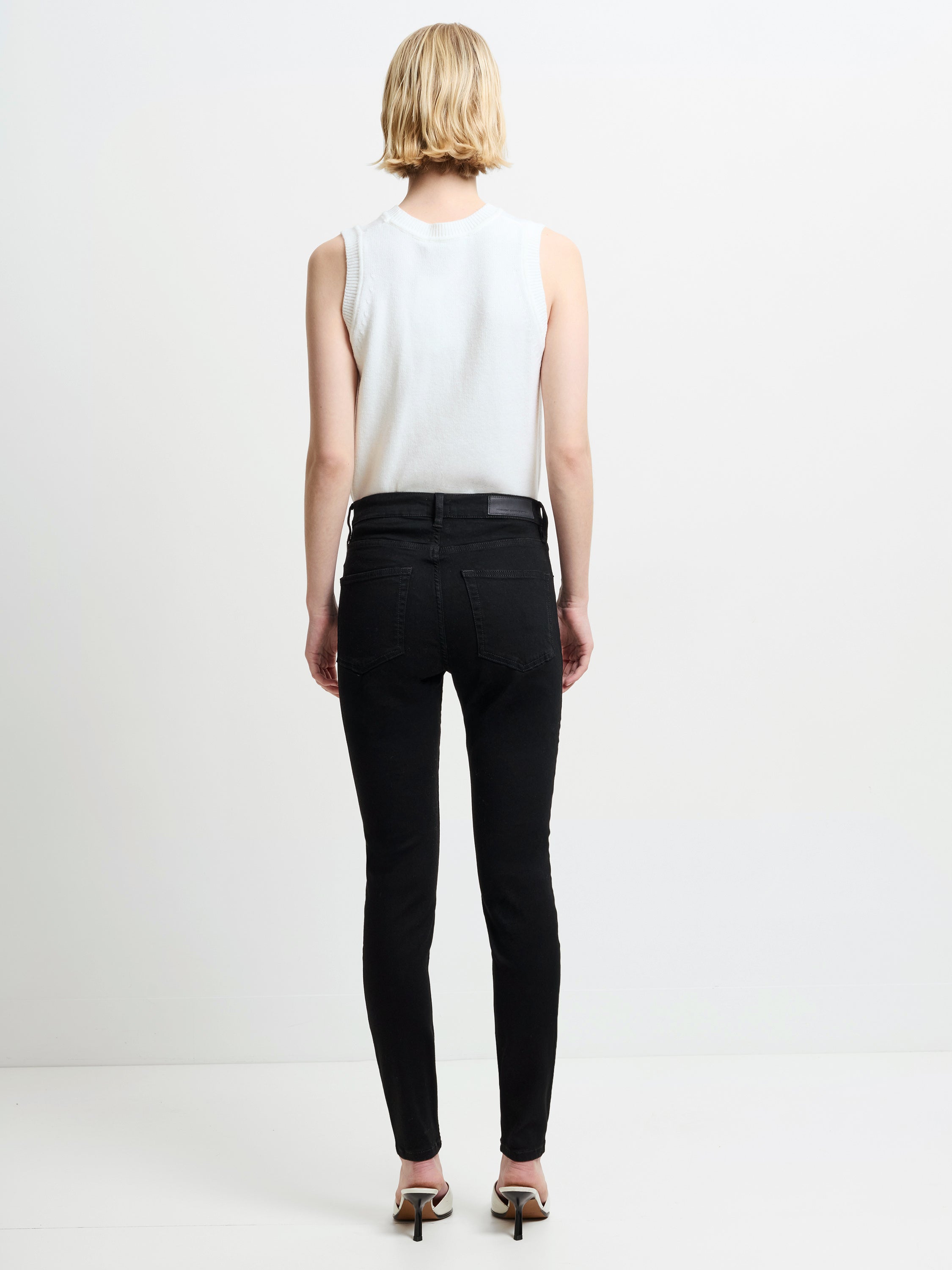 Soft Stretch Denim High Rise Skinny Jeans 30 Inch