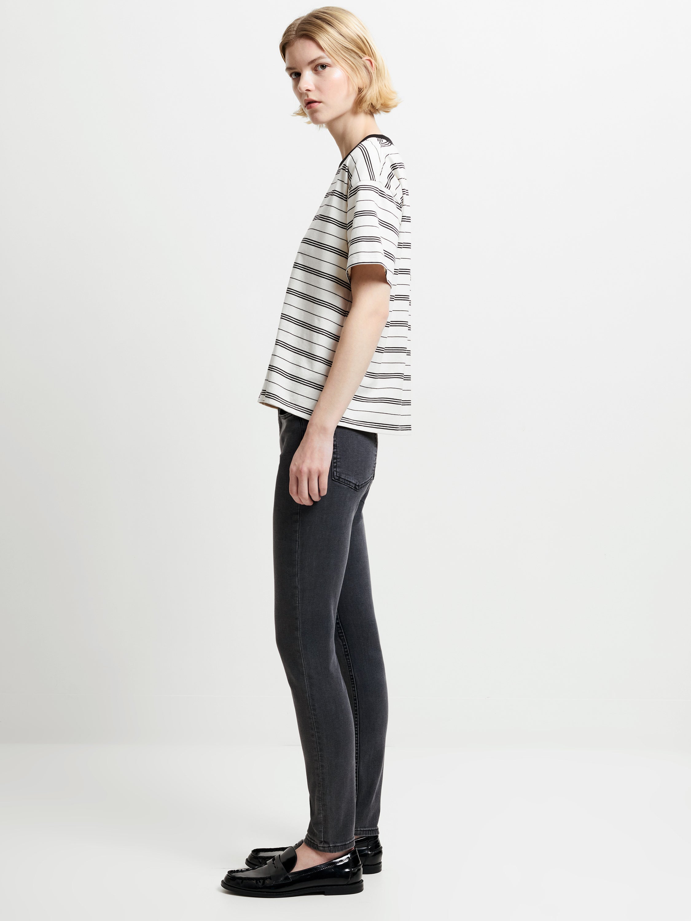 Soft Stretch Denim High Rise Skinny Jeans 30 Inch