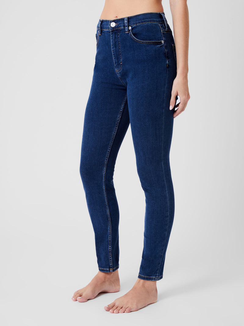 Soft Stretch Denim High Rise Skinny Jeans 30 Inch Mid Wash French Connection UK