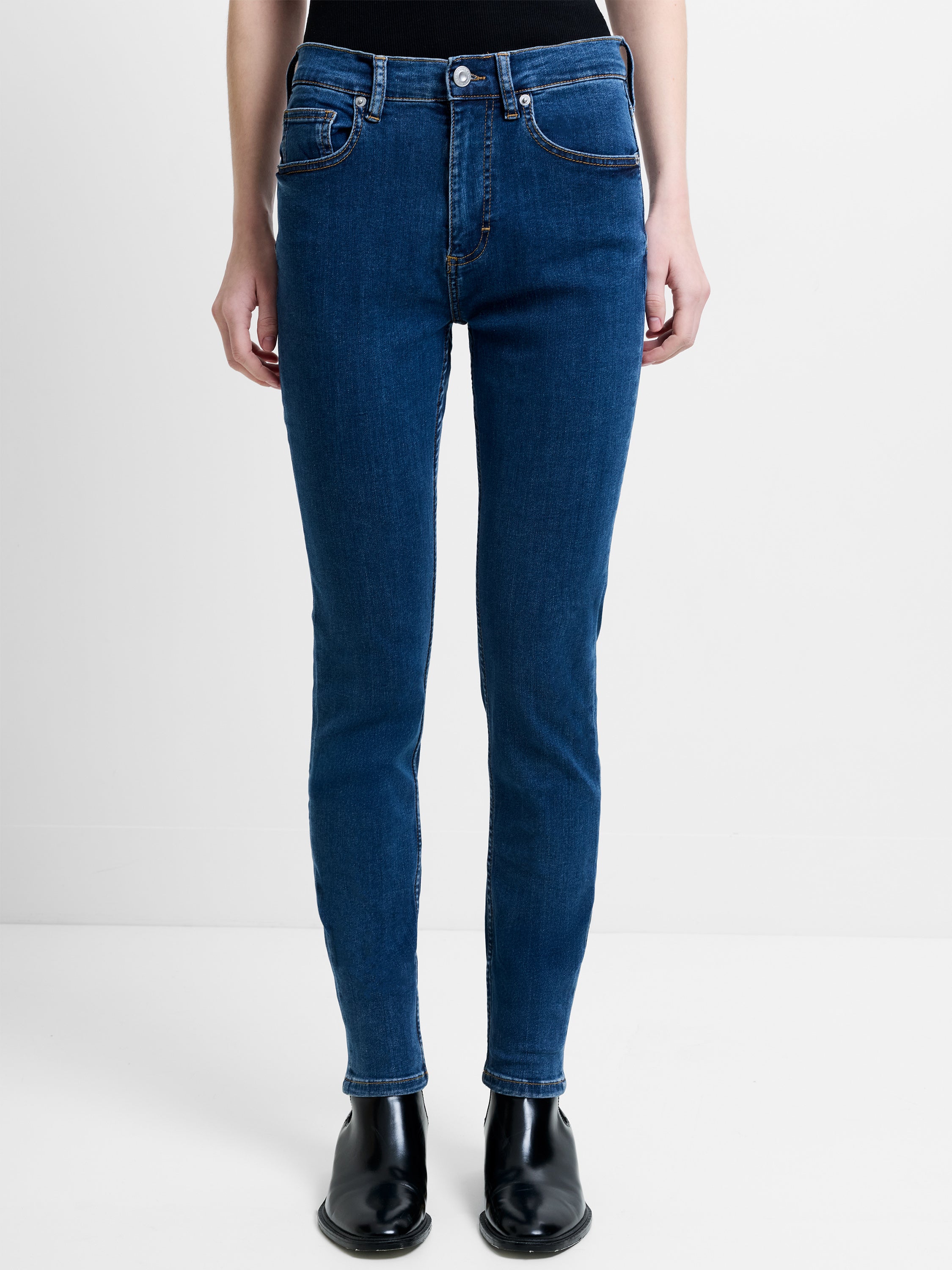 Soft Stretch Denim High Rise Skinny Jeans 30 Inch