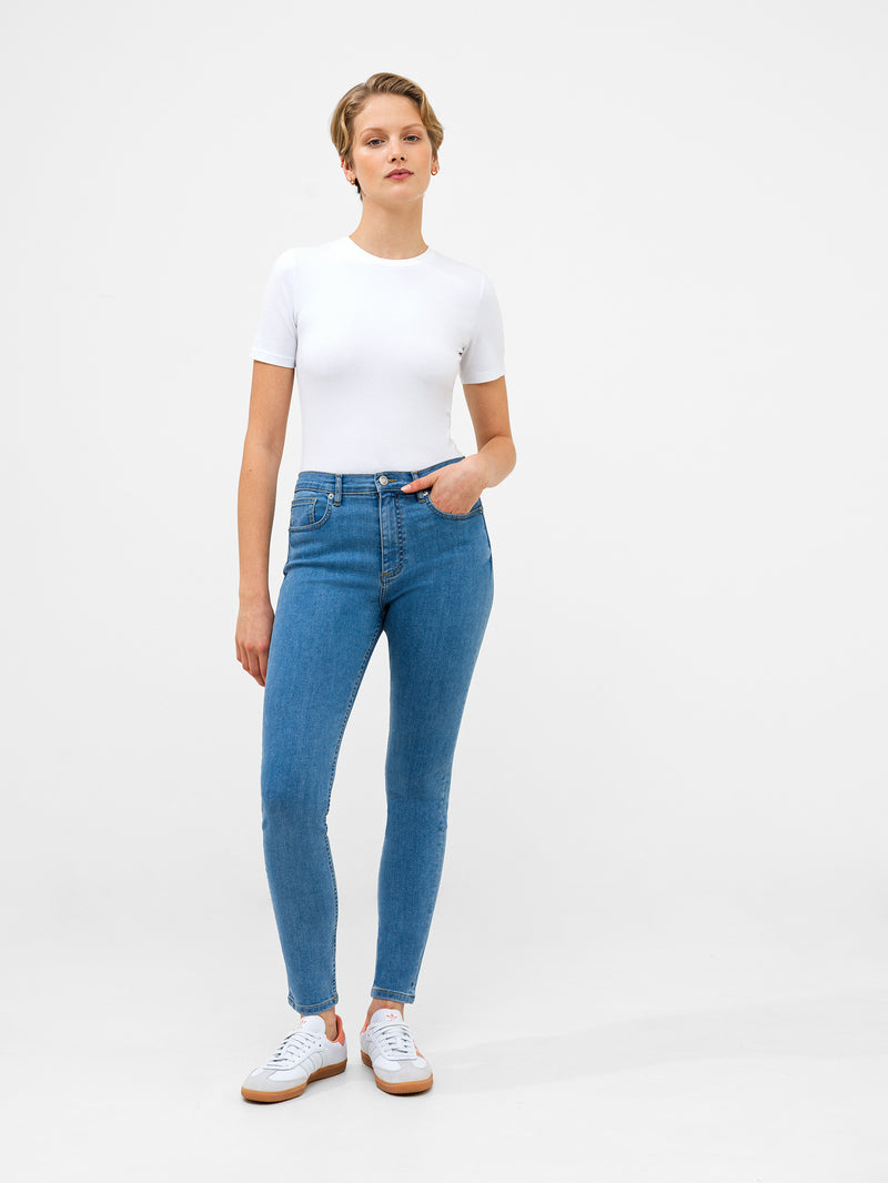 Soft Stretch Denim High Rise Skinny Jeans Light Wash | French Connection UK