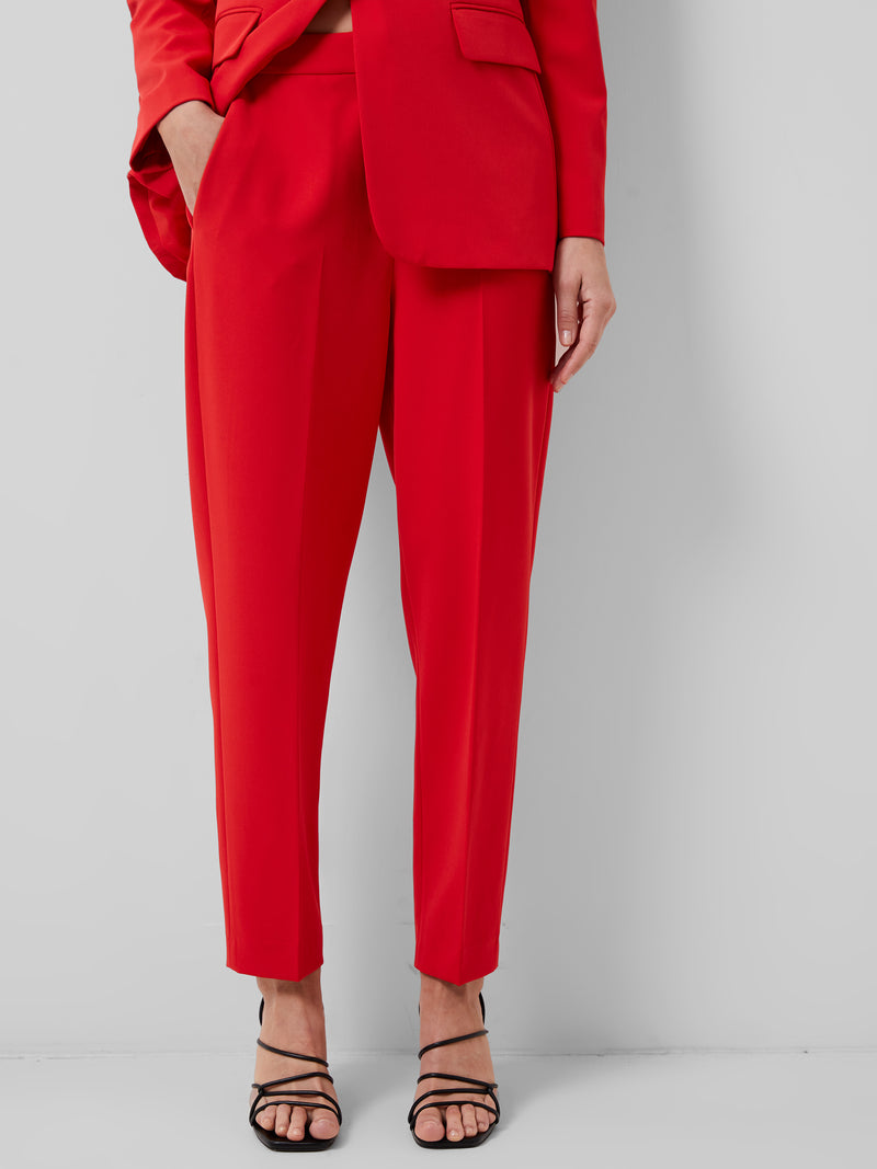 ZARA RED TAPERED Ankle Length Smart Work Trousers - Size 38 £14.00