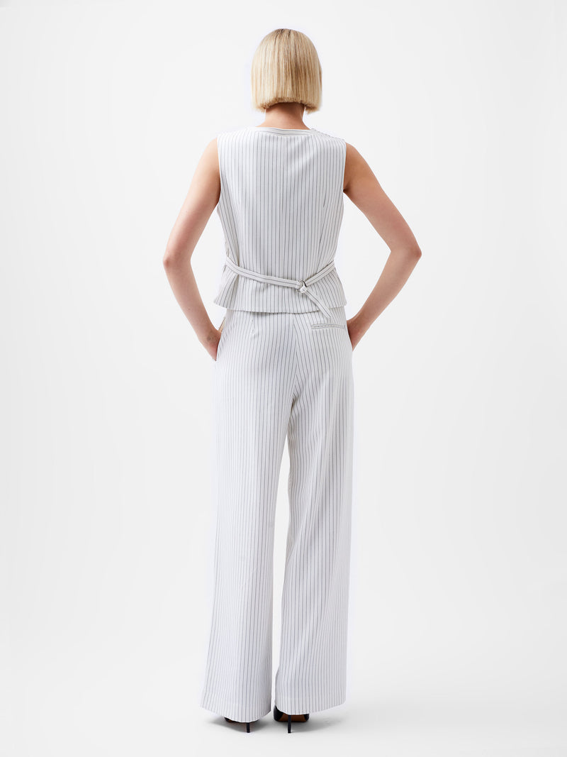 White pinstripe trousers womens discount